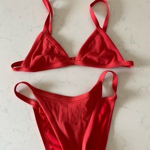 LA Hearts bikini top and bottom